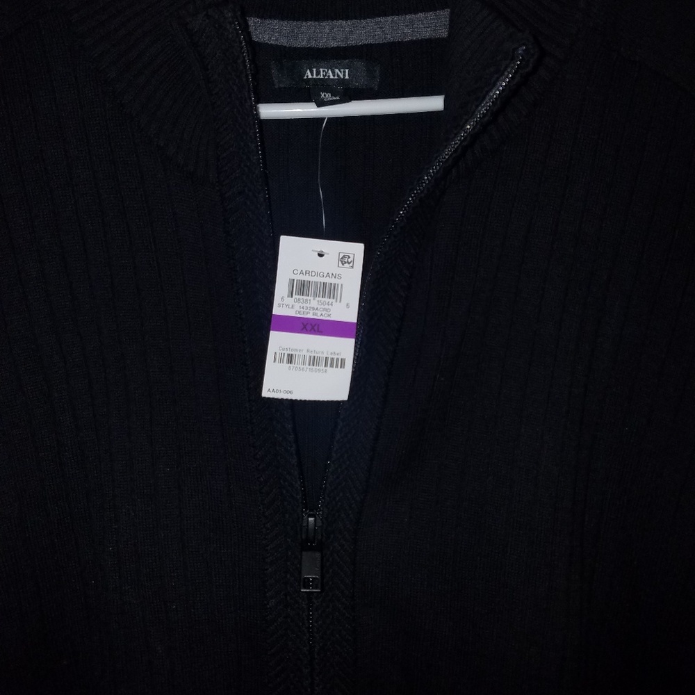 Alfani zip up cardigan mens size xxl